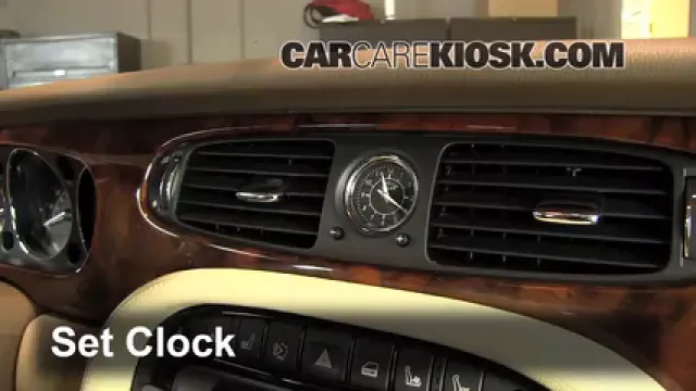 2008 Jaguar XJ8 L 4.2L V8 Reloj Fijar hora de reloj